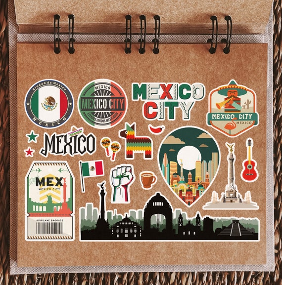 Autocollant Décalcomanie Vinyle - Skyline De Puerto Escondido, Mexique - Design Découpé