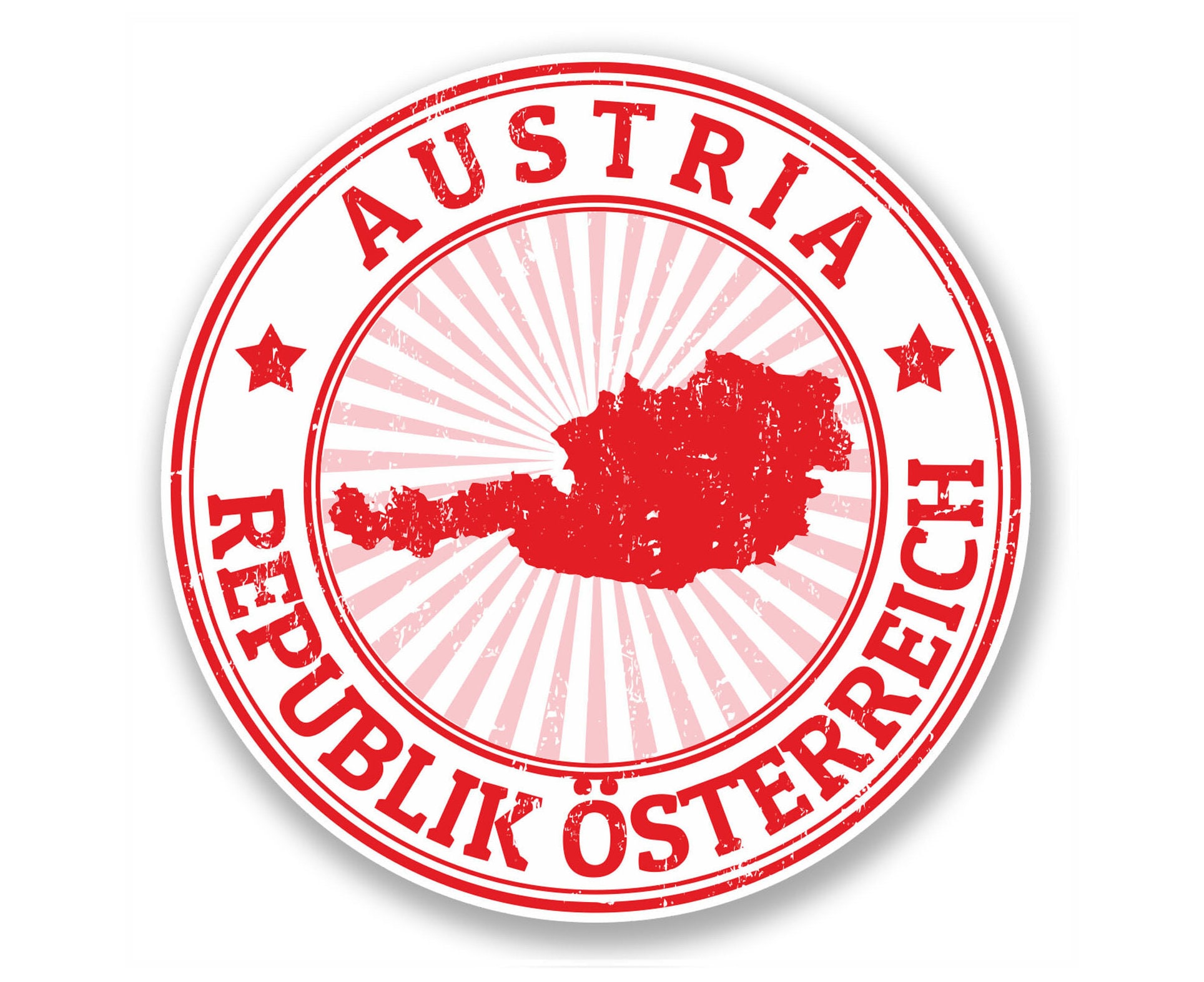 2 X 10cm Austria Vinyl Stickers - Austrian Osterreich Map Travel ...