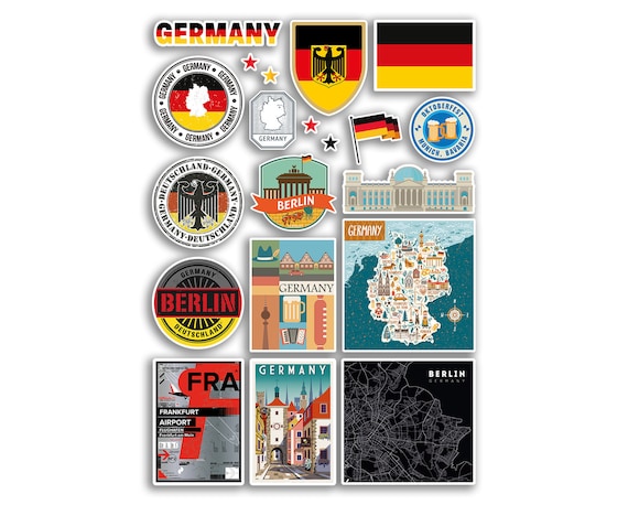 Custom Germany Map Flag Sticker  German Culture and Country Decor