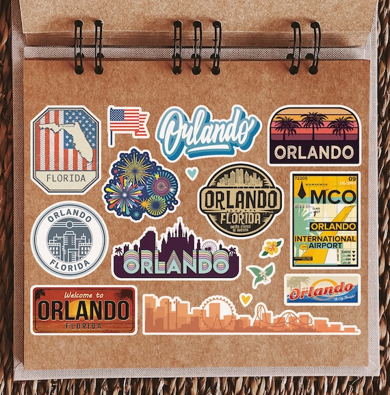 Autocollant en vinyle Orlando Floride, 10 cm