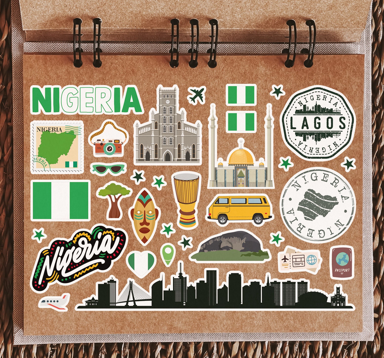 JMM Industries Nigeria Flag Vinyl Decal Sticker Kenya