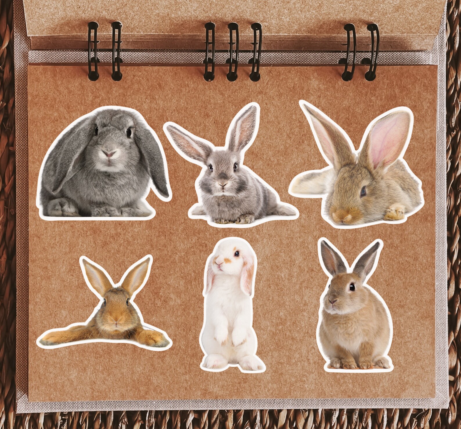 6 X 10cm Rabbit Vinyl Stickers - Bunny Funny Animal Pattern Nature Pets ...