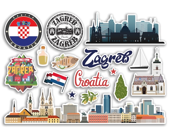 Dv Design Multi A5 Sticker Sheet - Croatia Vinyl Stickers - View #2