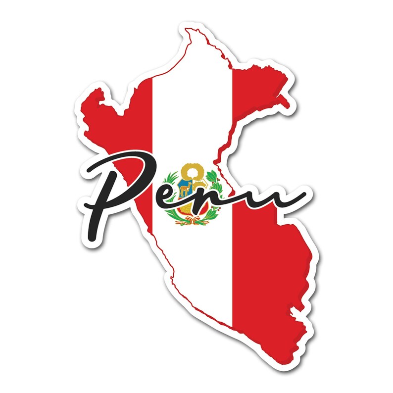 2 X 10cm Peru Flag Vinyl Stickers - Map Travel Holiday World Country ...