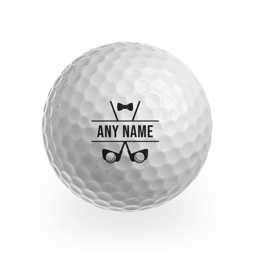 3 X Custom Personalised Name Golf Balls Groomsman Best Man Wedding Marriage Golfing Club Sport