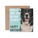 Curled Up Border Collie Birthday Card - Party Hat Sheep Dog Lover Gift - View #10