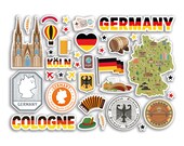 A5 Aufkleberbogen Köln Sehenswürdigkeiten – Vinyl-Sticker Für Scrapbook, Auto & Laptop
