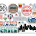 A5 Sticker Sheet Denver Landmarks Vinyl Stickers - Colorado USA America ...