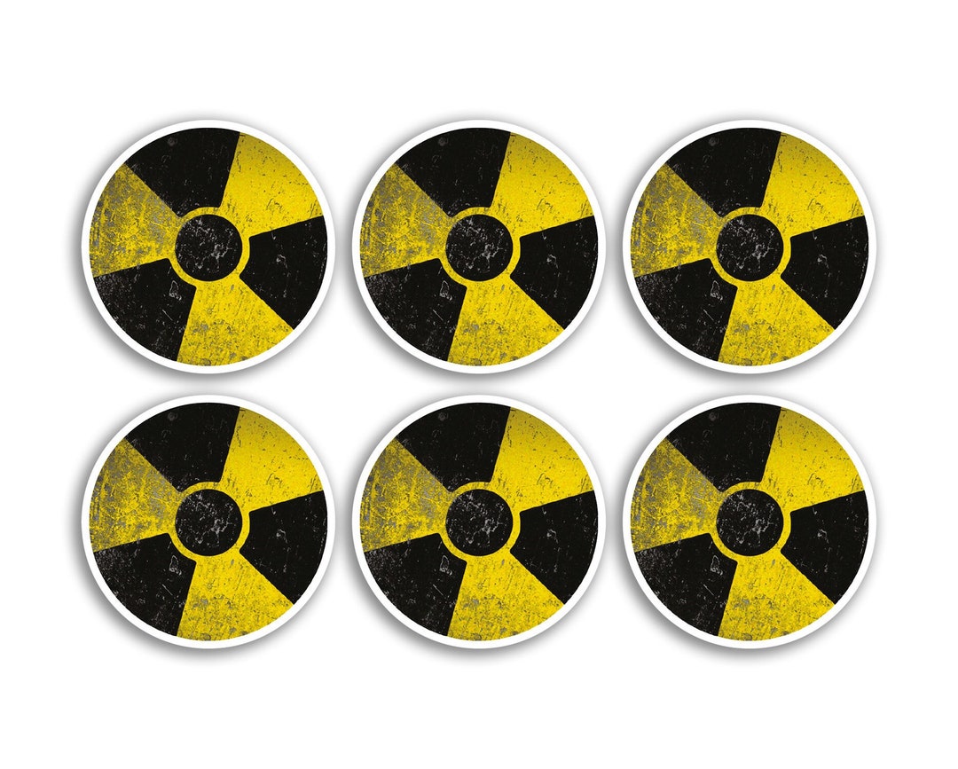 Nuclear Reactor Sticker 6 X 5cm Radioactive Vinyl Stickers - Warning Nuclear Chernobyl Luggage ...