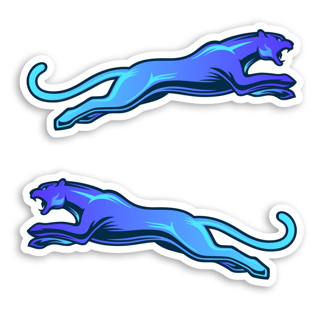 2 X 10cm Panther Jaguar Vinyl Stickers - Big Cat Animal Predator ...