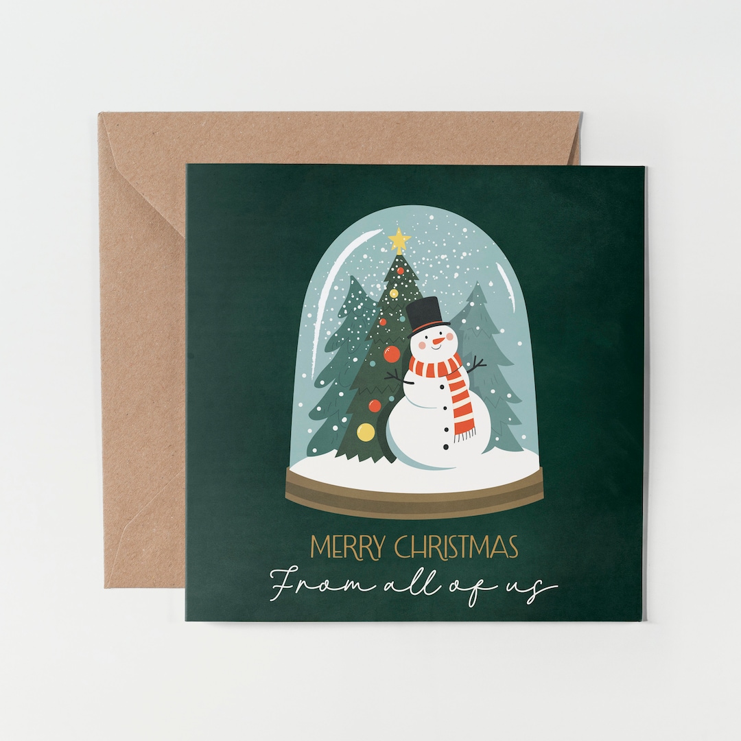 1 X Greeting Card - Merry Christmas Winter Night Stars Snow - View #11