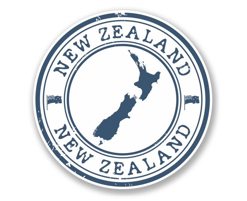 Nz Post Rural Sticker 2 X 10cm New Zealand Vinyl Stickers - Map Travel Adventure World ...