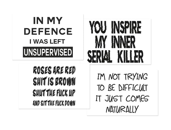 Set of 4 Funny Insults Black Ballpoint Pens Jokes Friend - Etsy Set of 4 Funny Insults Black Ballpoint Pens Jokes Friend - Etsy