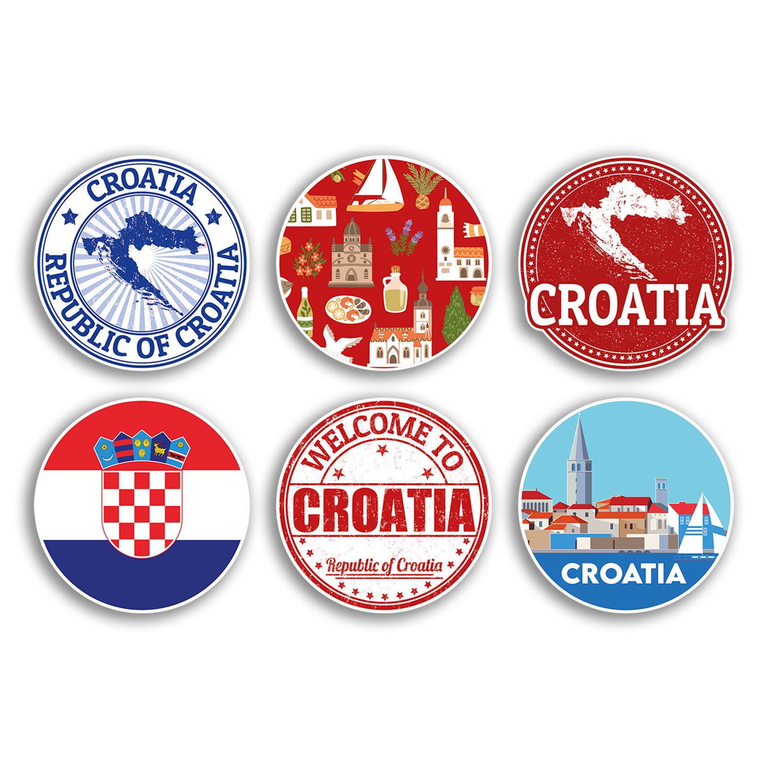 4 X Adesivo Sticker Auto Moto Bandiera Croazia Croata - Foto 5