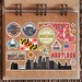 A5 Sticker Sheet Miami Landmarks Vinyl Stickers - Florida America Beach City Map Stamp Skyline Flag Travel Holiday Culture Aesthetic #78494