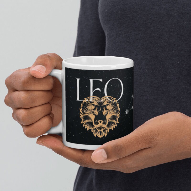 Taza Desayuno KPM Berlin - Zodiaco León Porcelana Oro 24k Hecha Mano