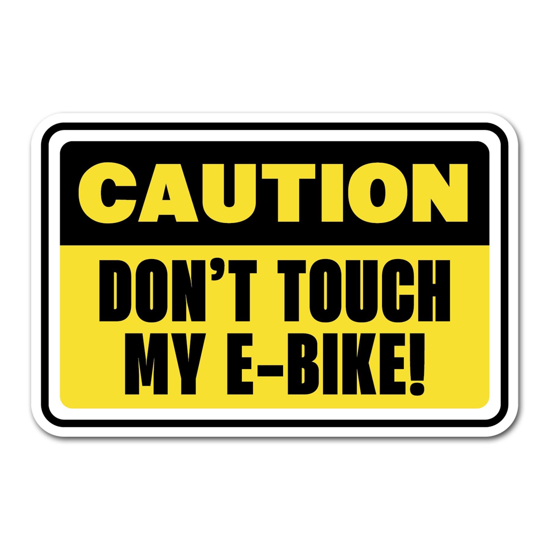 Funny Warning Sticker Decal – “Choose Life, Don’t Touch My Bike” – 2 Pack, 1.5” X 4”, Glossy White 2 thumbnail image