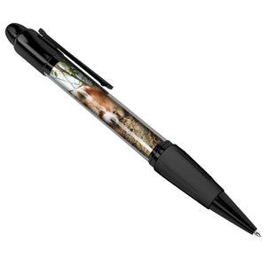Cute Lesser Red Panda Black Ballpoint Pen - Animals Wildlife Nature Tree Bear Wild Birthday Office Stationary Student Gift #14217