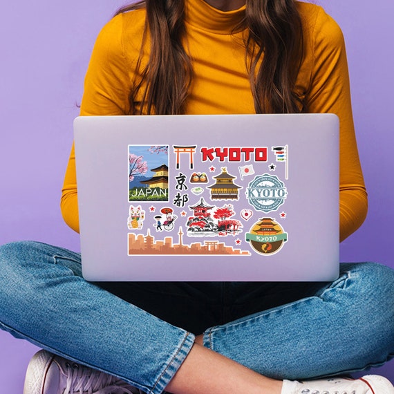 A5 Sticker Sheet Kyoto Landmarks Vinyl Stickers - Japan Japanese