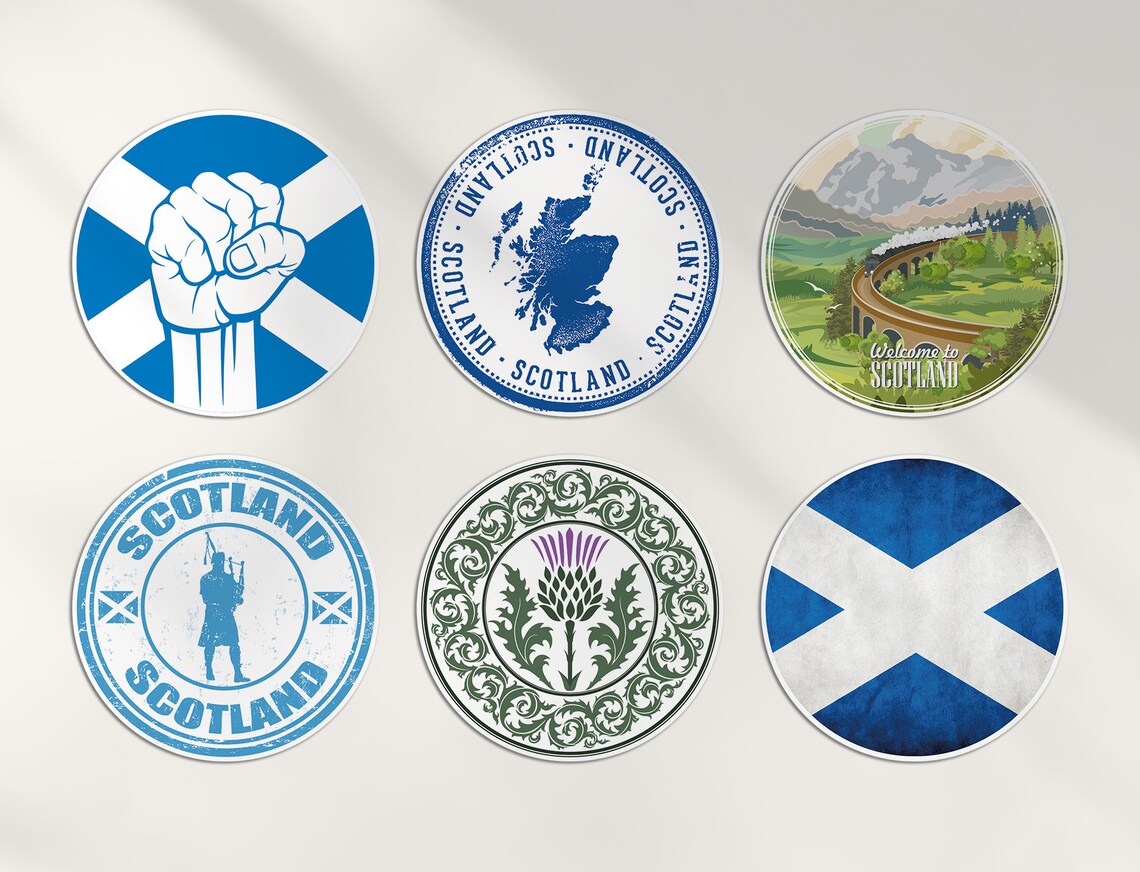 Resizable Scotland Sticker 6 X 10cm Scottish Vinyl Stickers - Scotland Country City Travel Map ...