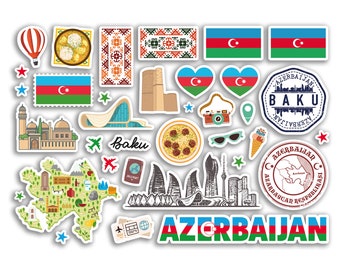 Polen-Aufkleber Set - A5, Glänzendes Vinyl, Mit Karte & Sehenswürdigkeiten