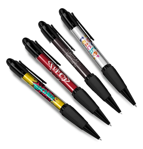 Set of 4 Best Teacher Ever Black Ballpoint Pens School University Class End  of Year Student Job Boys Girls Men Women Theme Pen Gift 79376 -  Israel