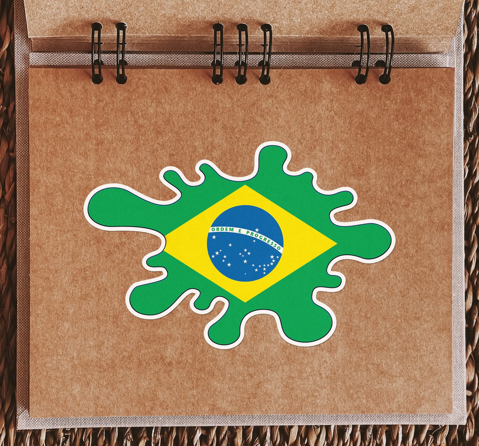 2 adesivi in vinile con bandiera del Brasile da 15 cm - Adesivo per bagagli per album di ritagli, avventura di viaggio brasiliana, paese nel mondo, #81768 - Italia