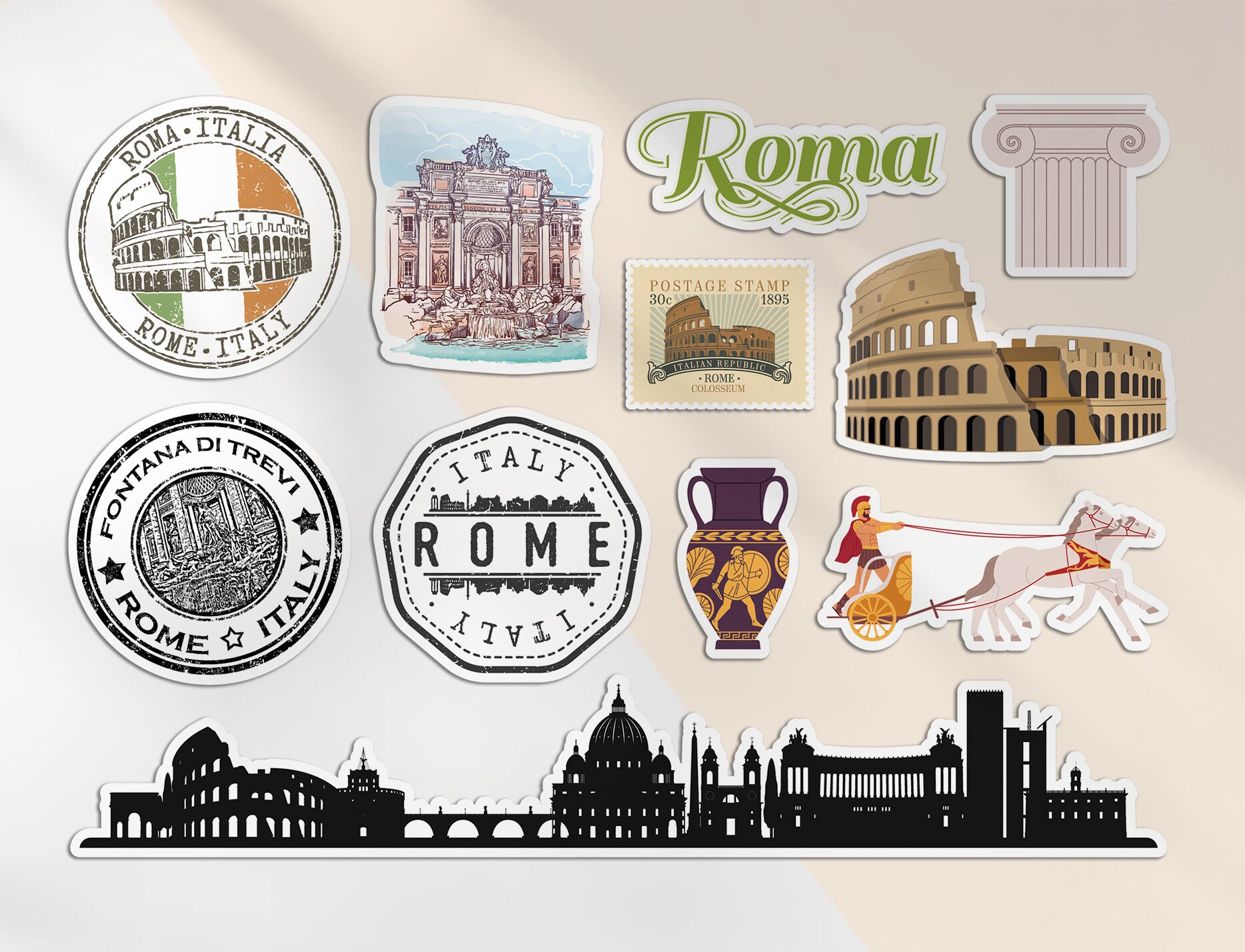 Sticker Vintage Aeronautica Militare Italiana - Fabriqué En Italie