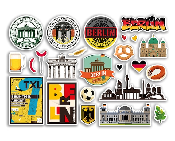 A5 Sticker Sheet Berlin Landmarks Vinyl Stickers Germany German