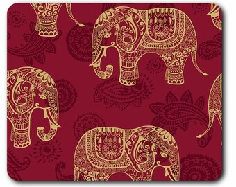 1 x Indian Elephants Mouse Mat - Wild Animal Design Art Desk Accessories Birthday Computer Office Work Home Mousepad Pad PC IT Gift #8856