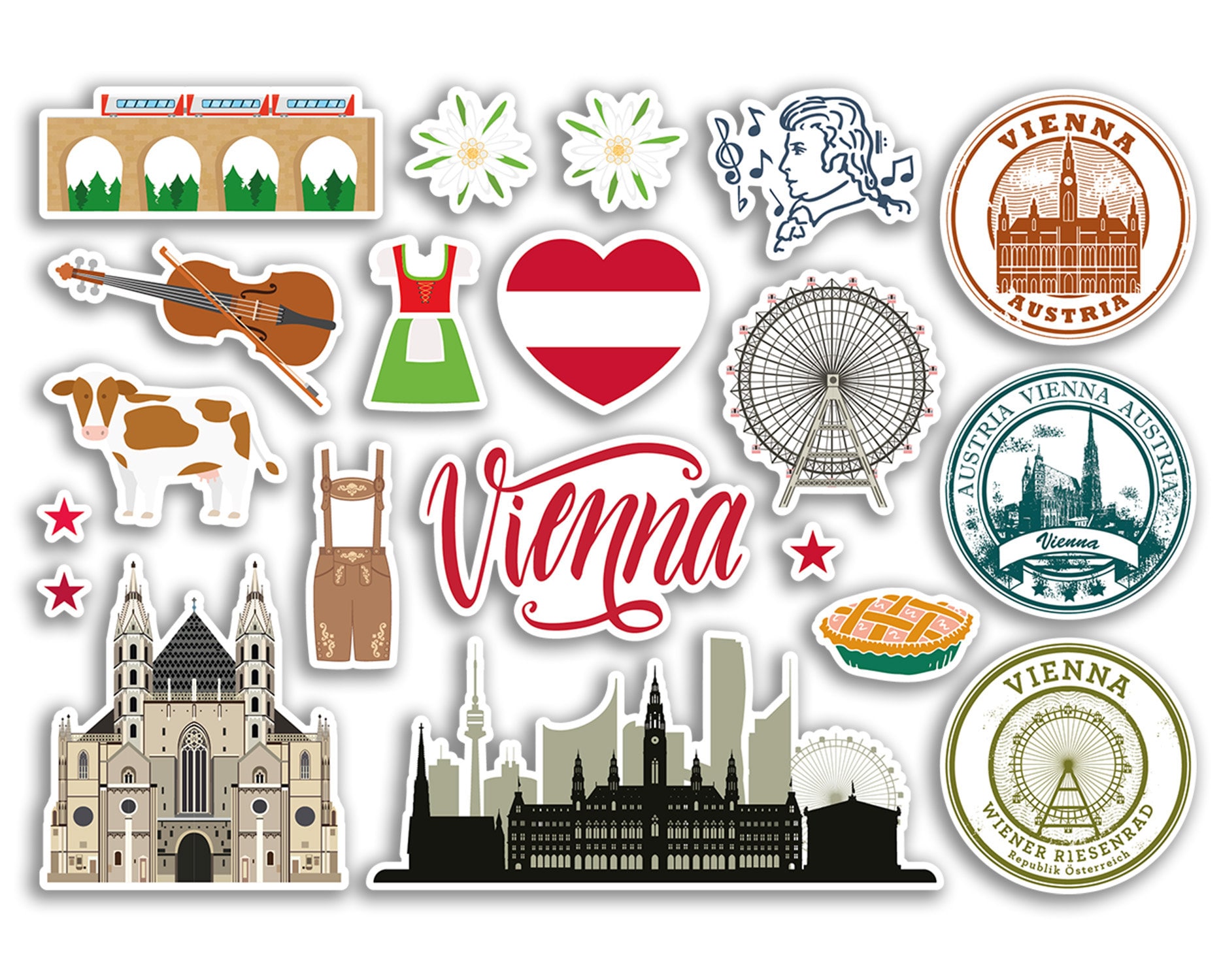 Lot De 2 Autocollants En Vinyle Villard De Lans De 10 Cm - France Ski