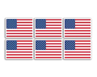 6 x 5cm America Vinyl Stickers - USA United States Flag Travel Luggage Men Women Boys Girls Design Small Decal Laptop Scrapbooking #9685