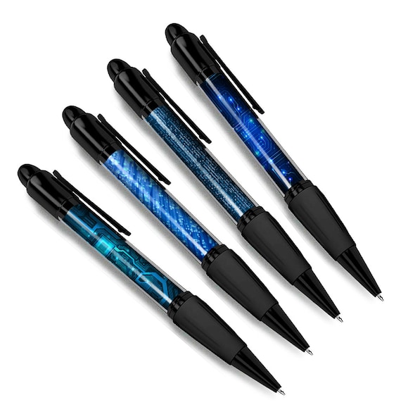 Buy Set of Computer Black Ballpoint Pens Technician Tech Chip