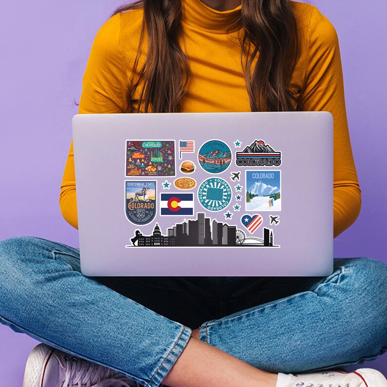 A5 Sticker Sheet Colorado Landmarks Vinyl Stickers - USA America States ...