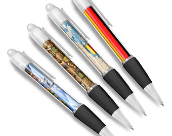 Set of 4 Germany White Ballpoint Pens - German Flag City Map Country Holiday Travel Friends Boys Girls Men Women Theme Pen Gift #79522