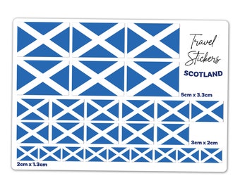 A5 Aufkleber-Bogen Schottland-Flagge – 26 Vinyl-Aufkleber In Verschiedenen Größen, Ideal Für Reise, Scrapbooking, Dekor
