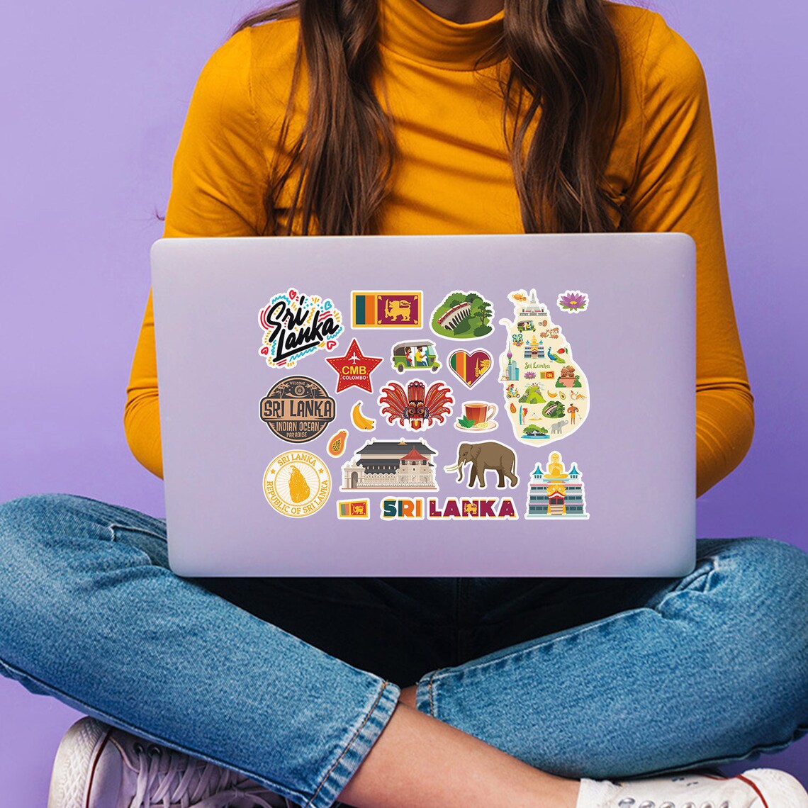 Lot De 50 Autocollants Ronds En Vinyle Avec Drapeau National