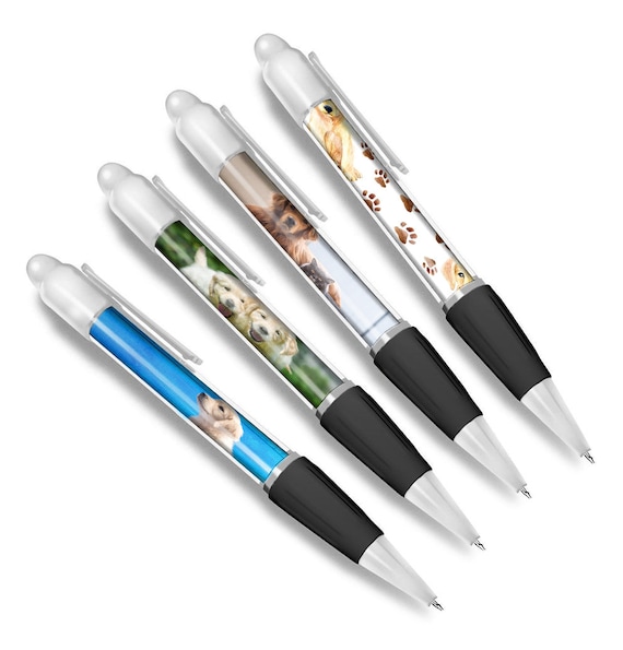 Set of Golden Retriever White Ballpoint Pens Animals Pets Dog