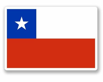 2 x 10cm Chile Flag Vinyl Stickers - South America Travel Adventure World Location Country Decal Luggage Laptop Gift Sticker #4638