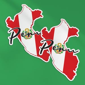 2 X 10cm Peru Flag Vinyl Stickers - Map Travel Holiday World Country ...
