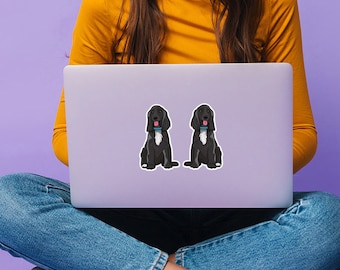2 X 10 Cm Cocker Spaniel Chien Autocollants En Vinyle – Noir Adorable Chiens Chiot Animaux Animaux De Compagnie Dessin Animé Voyage Bagages
