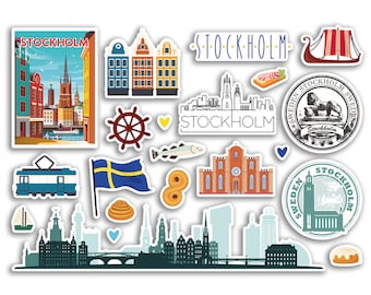 A5 Sticker Sheet Budapest Landmarks Vinyl Stickers Hungary City Airport - View #4