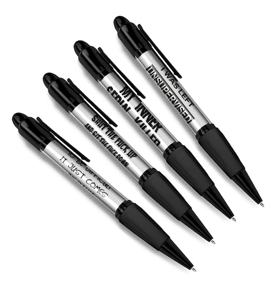 Set of 4 Funny Insults Black Ballpoint Pens Jokes Friend - Etsy Set of 4 Funny Insults Black Ballpoint Pens Jokes Friend - Etsy