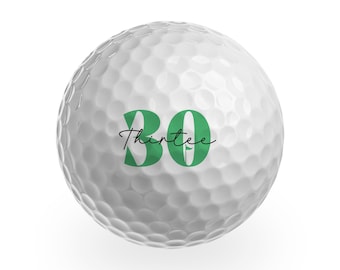 3 x Golf Balls - 30 Thirty 30th Birthday Joke Funny Age Golfing Club Sport Husband Groom Best Man Dad Brother Friend Men Boys Gift #GB0007