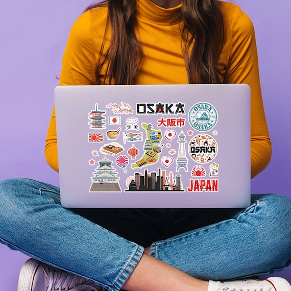A5 Sticker Sheet Osaka Landmarks Vinyl Stickers - Japan Japanese