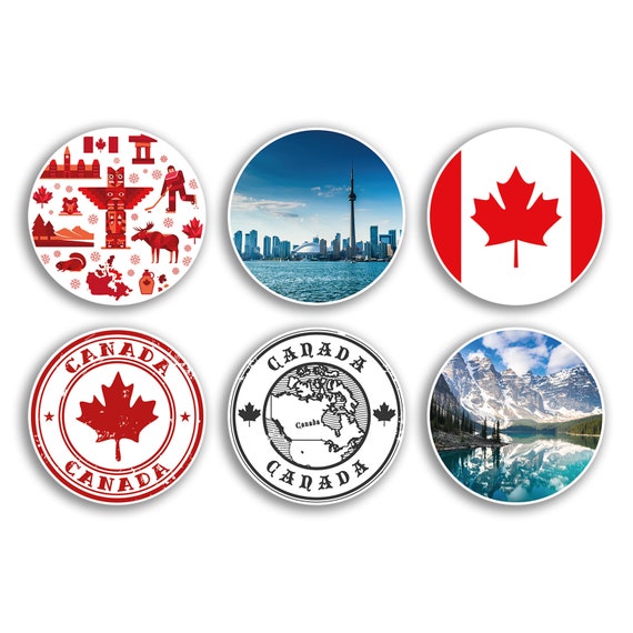 6 X 10cm Canada Vinyl Stickers Canadian North America Etsy