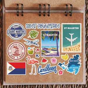 A5 Sticker Sheet St Maarten Vinyl Stickers - Saint Martin Caribbean ...