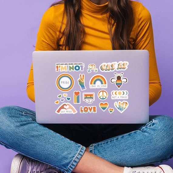 LGBTQ Pride Aufkleber A5-Bogen – Regenbogen-Flagge, Glänzendes Vinyl, 100 Mikron (ideal Für Auto, Laptop & Mehr)