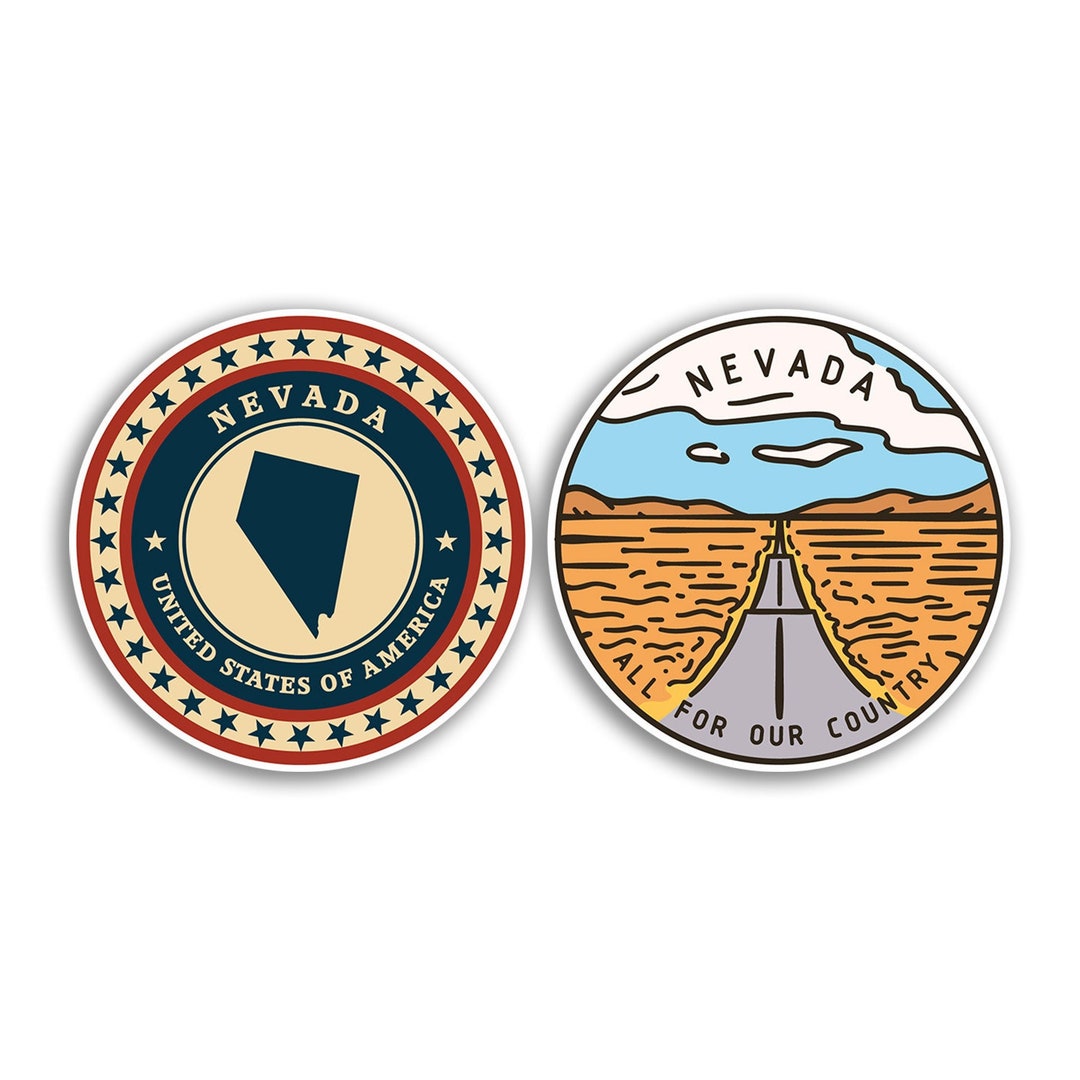 2 X 10cm Nevada Vinyl Stickers - USA States America Map Flag Holiday ...