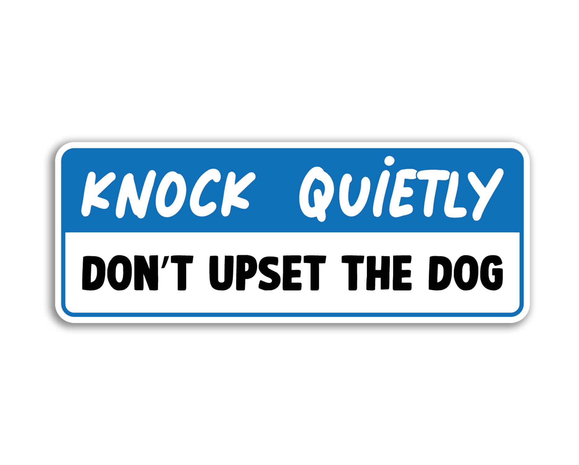 2 X 10 Cm Vinyl-Aufkleber „Knock Quietly“ – Witzig Für Tür, Laptop, Auto – Glänzend, Leicht Zu Entfernen